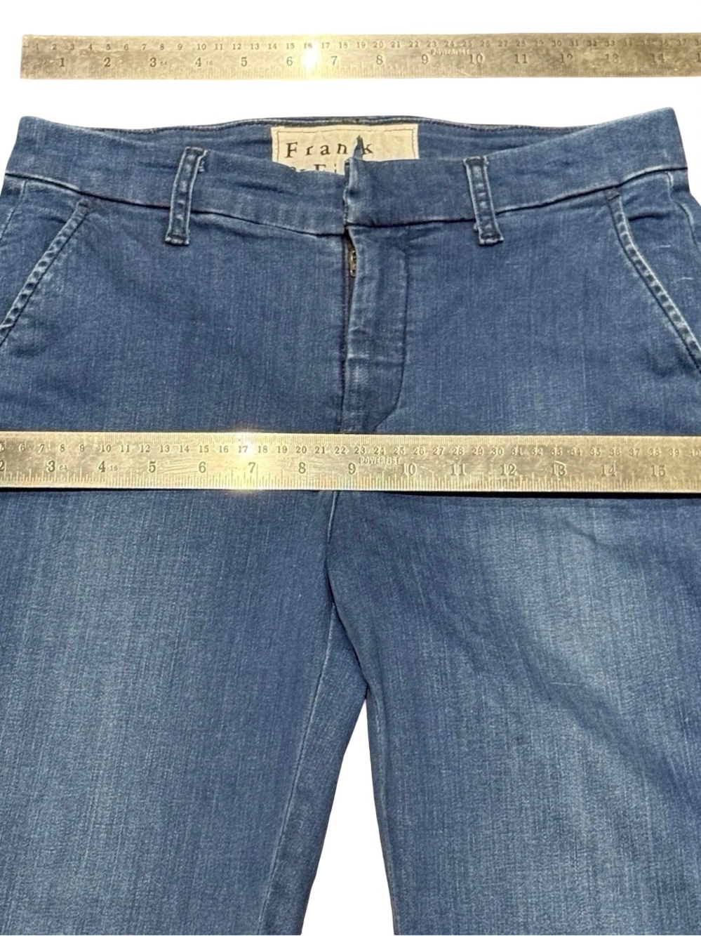 Frank & Eileen Women’s Wicklow Raw Hem Blue Denim Jeans Size 4 - Picture 7 of 10